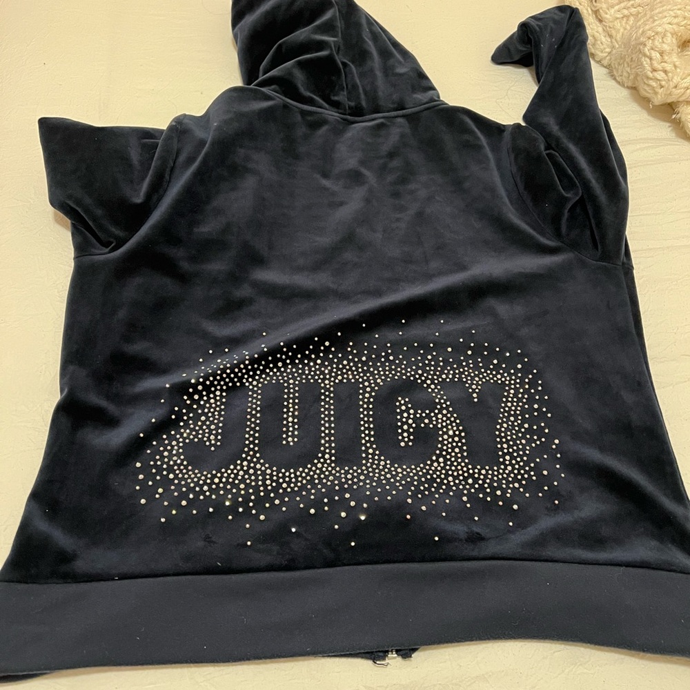 Juicy Couture Velour Navy Zip Up